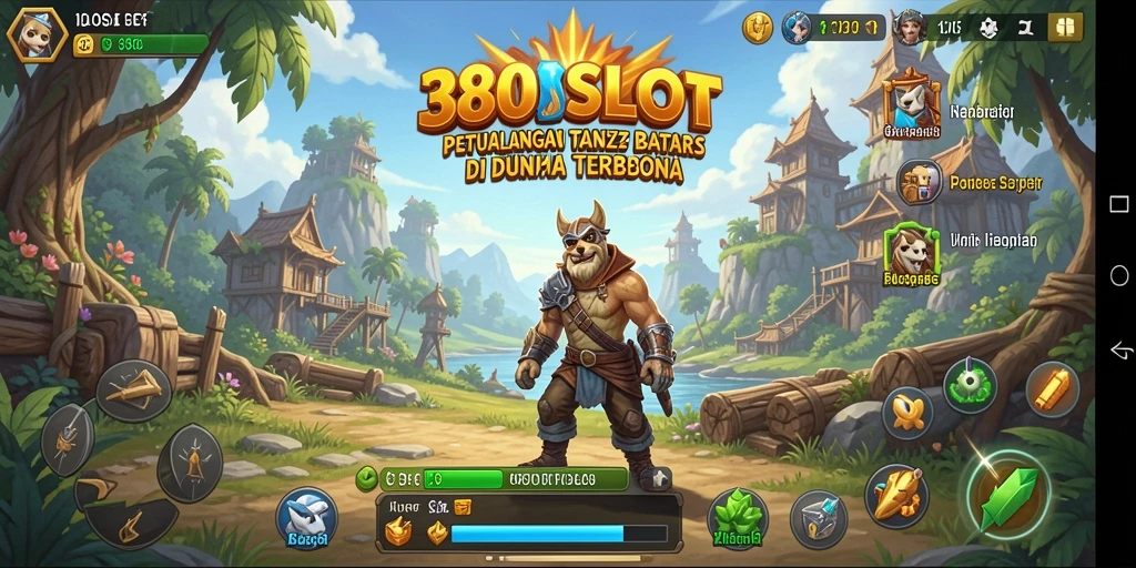 Screenshot gameplay 380SLOT yang menunjukkan eksplorasi dunia terbuka.