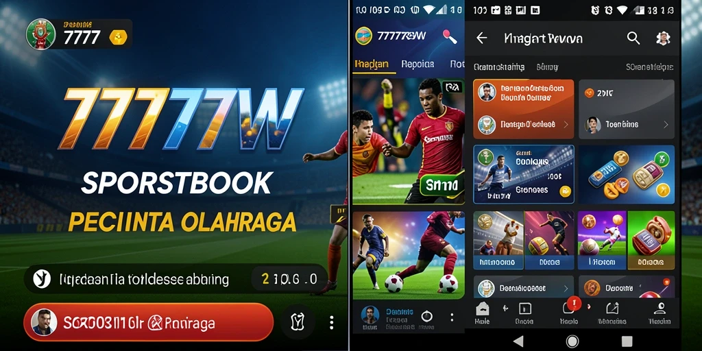 Tampilan gameplay yang menarik dari aplikasi Sportsbook 7777W.