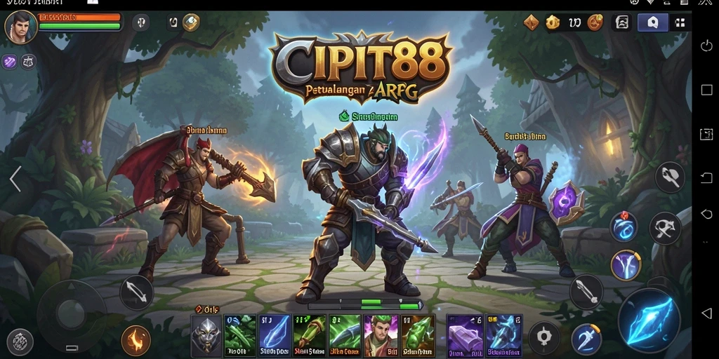 Tampilan gameplay ARPG yang menegangkan di CIPIT88.