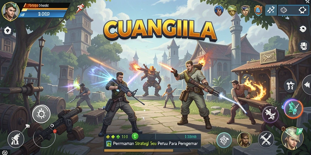 Tangkapan layar gameplay <strong>CUANGILA</strong> menunjukkan aksi strategi yang mendebarkan.
