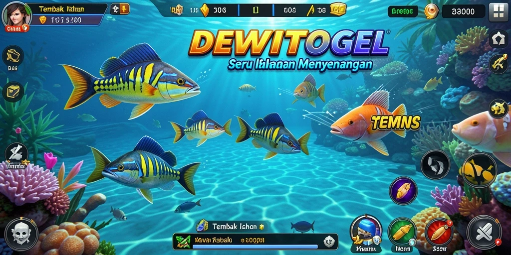Tangkapan layar gameplay DEWITOGEL yang menampilkan aksi Tembak Ikan yang seru.