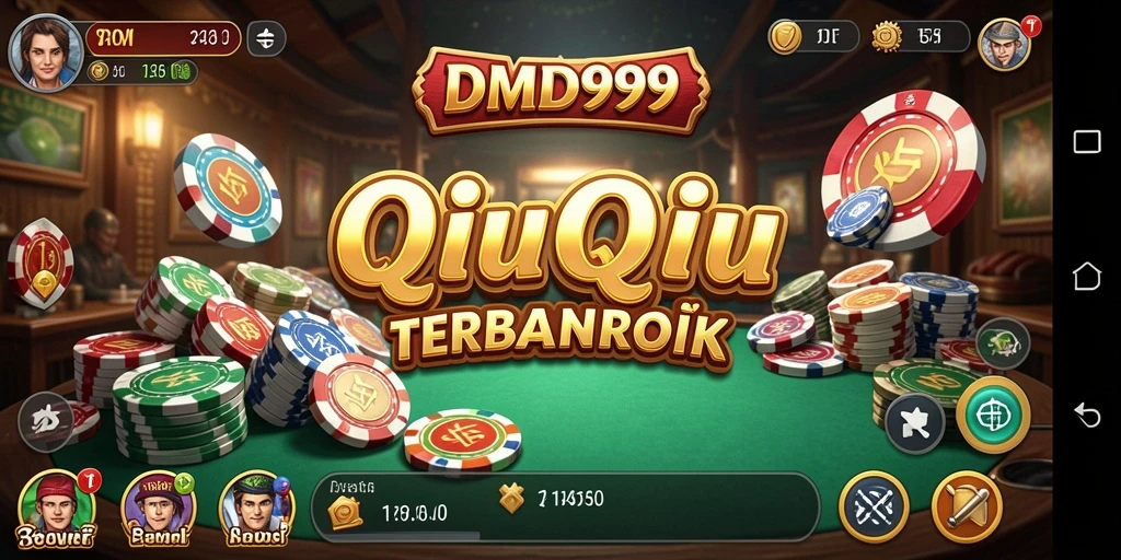 Screenshot DMD999 menampilkan momen seru permainan QiuQiu.