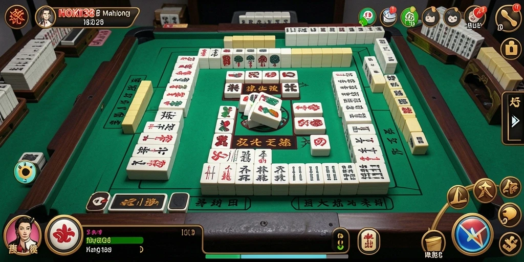 Tampilan gameplay seru Mahjong di HOKI138.