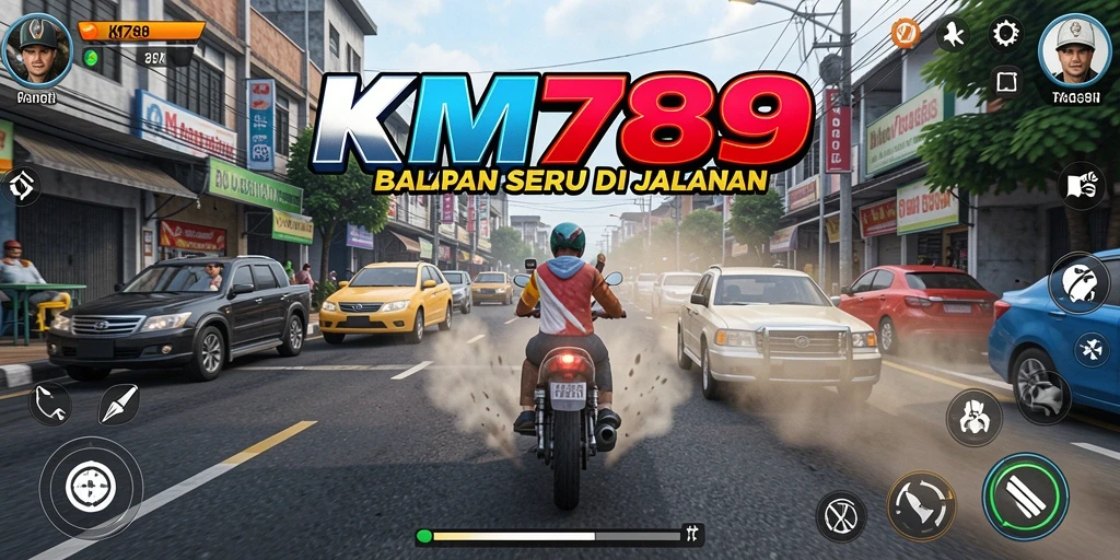 Screenshot utama KM789 menampilkan aksi balapan yang mendebarkan dan grafis menawan.