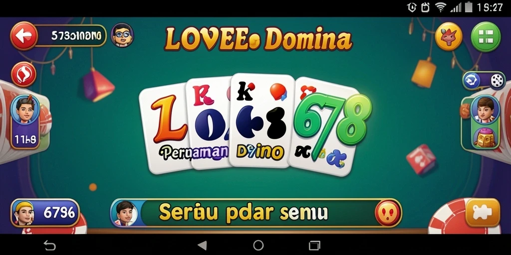 Tangkapan layar utama LOVE678 menampilkan gameplay Domino yang seru dan interaktif.