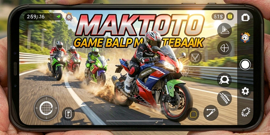 Gameplay seru dan mendebarkan dari MAKTOTO dalam balapan motor.