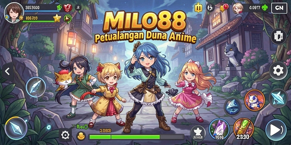 Tampilan gameplay <strong>MILO88</strong> yang memukau dengan karakter anime yang dinamis.