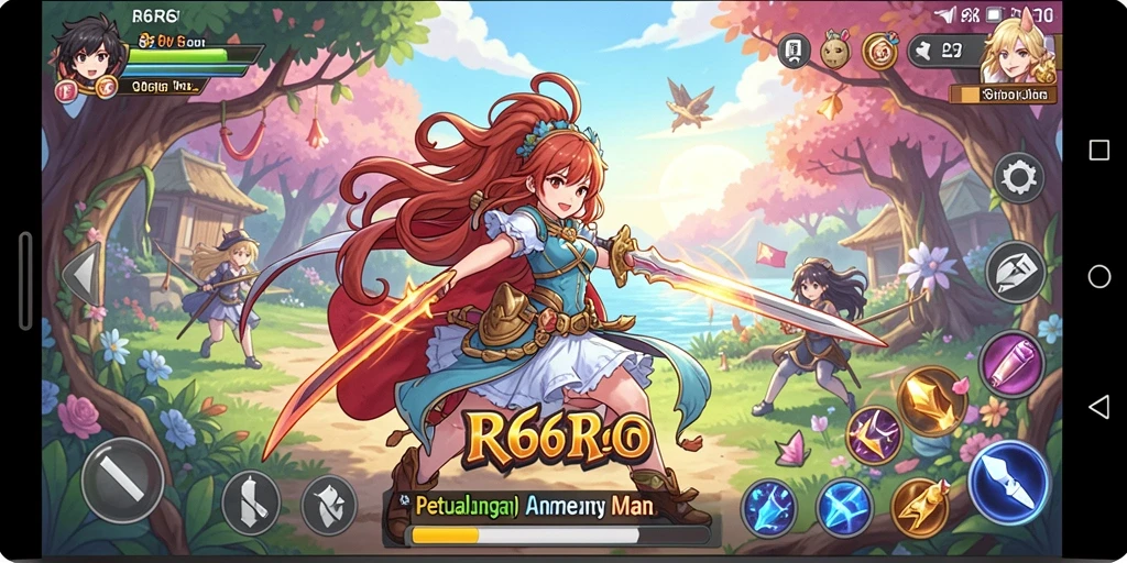 Tampilan gameplay yang menakjubkan dalam dunia anime.