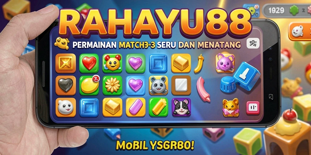 Screenshot gameplay RAHAYU88 yang menunjukkan aksi mencocokkan item.