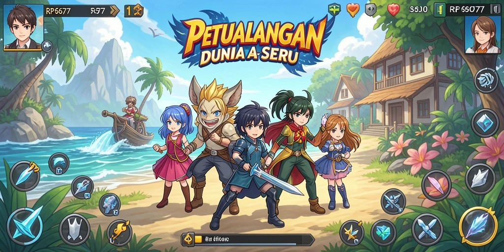 Gameplay menarik dari RP6677 dengan karakter anime ikonik.